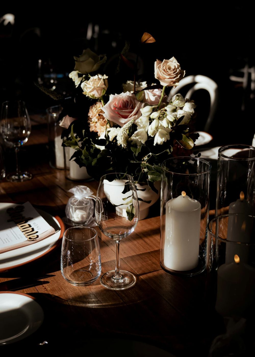 Wedding rings on elegant stationery
